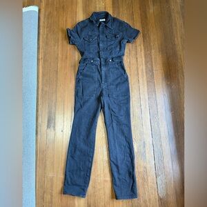 Good American Dark Denim Fit for Success Jumpsuit